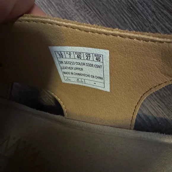 Women's Sketchers Chestnut Parallel Love Song Wedge Sandals Size 10 Like New - Picture 7 of 10